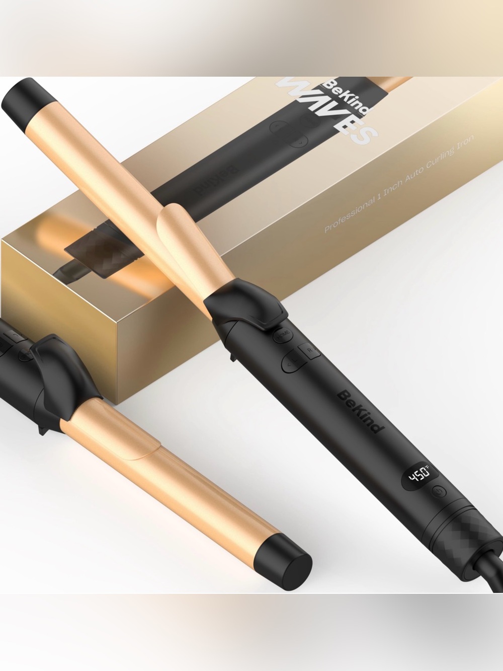🆕 Automatic Rotating Curling Iron by BeKind Waves, 1 Inch
